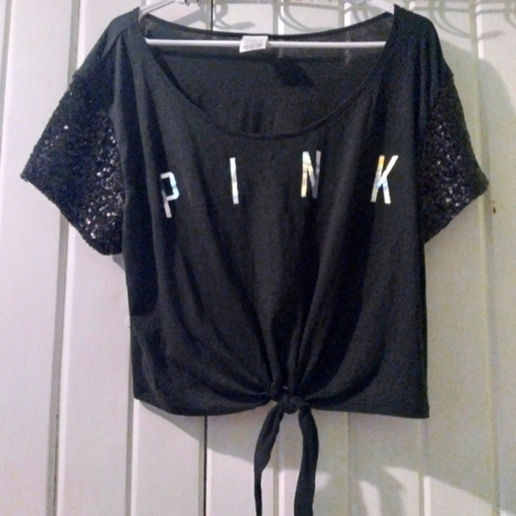 VS PINK bling vintage(2012)cropped top-large EUC - Picture 1 of 7